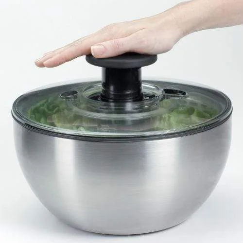 OXO Stainless Steel Salad Spinner image 2